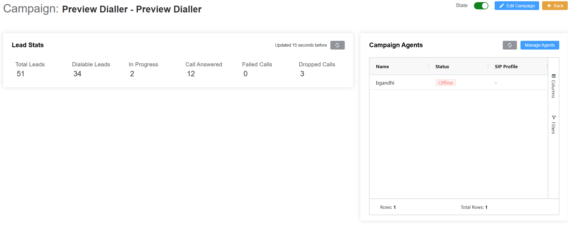 Preview Dialer